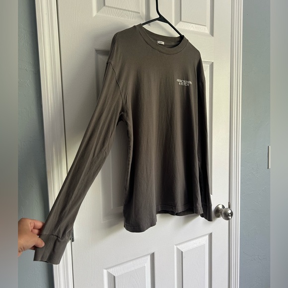 Abercrombie & Fitch Soft A&F Relaxed Fit Men’s Long Sleeved Grey T Shirt size M - Picture 3 of 7